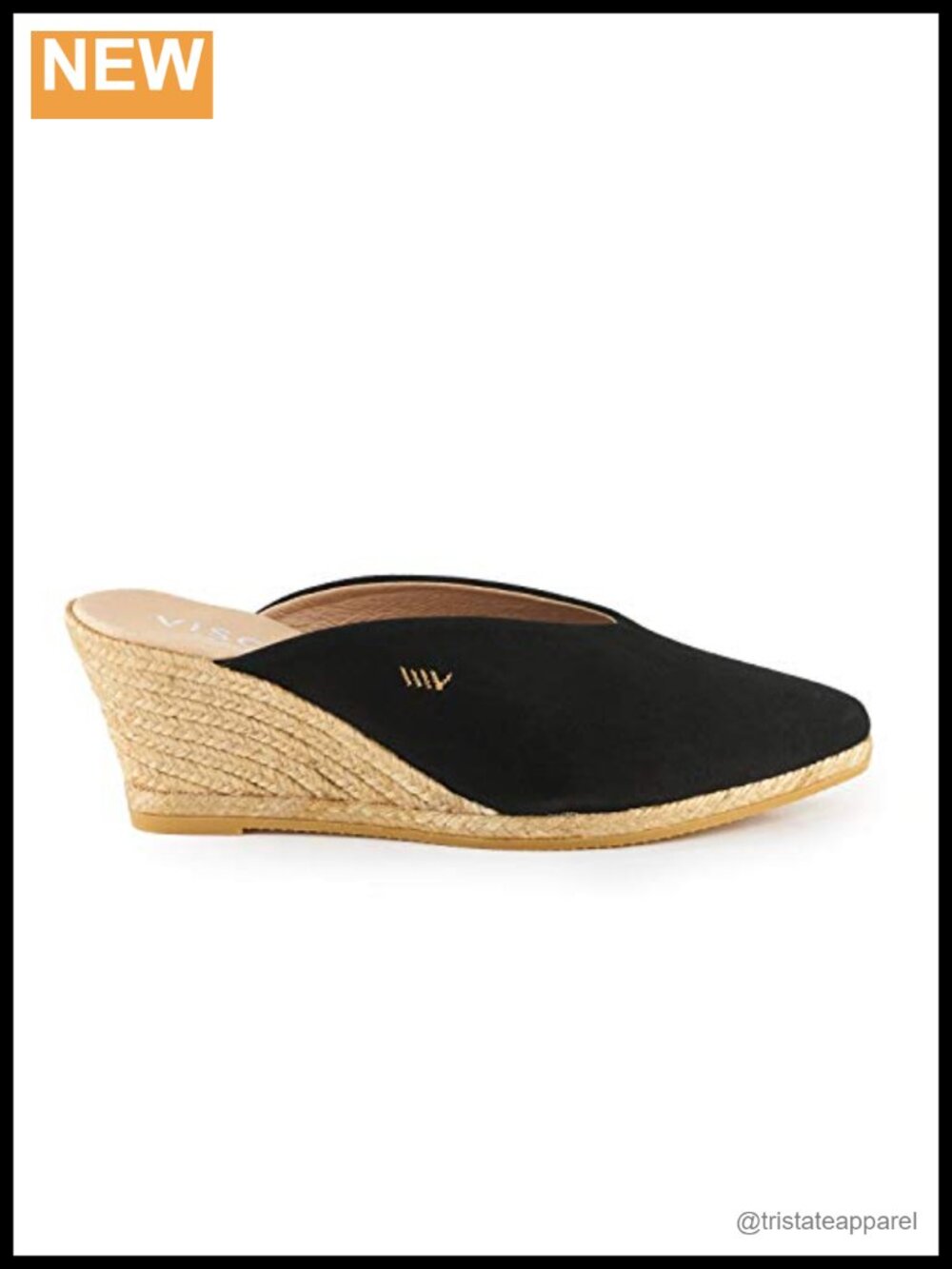 Suede Wedge Mule Handmade 2.5 Inch Heel Jute Midsole Casual Sandals